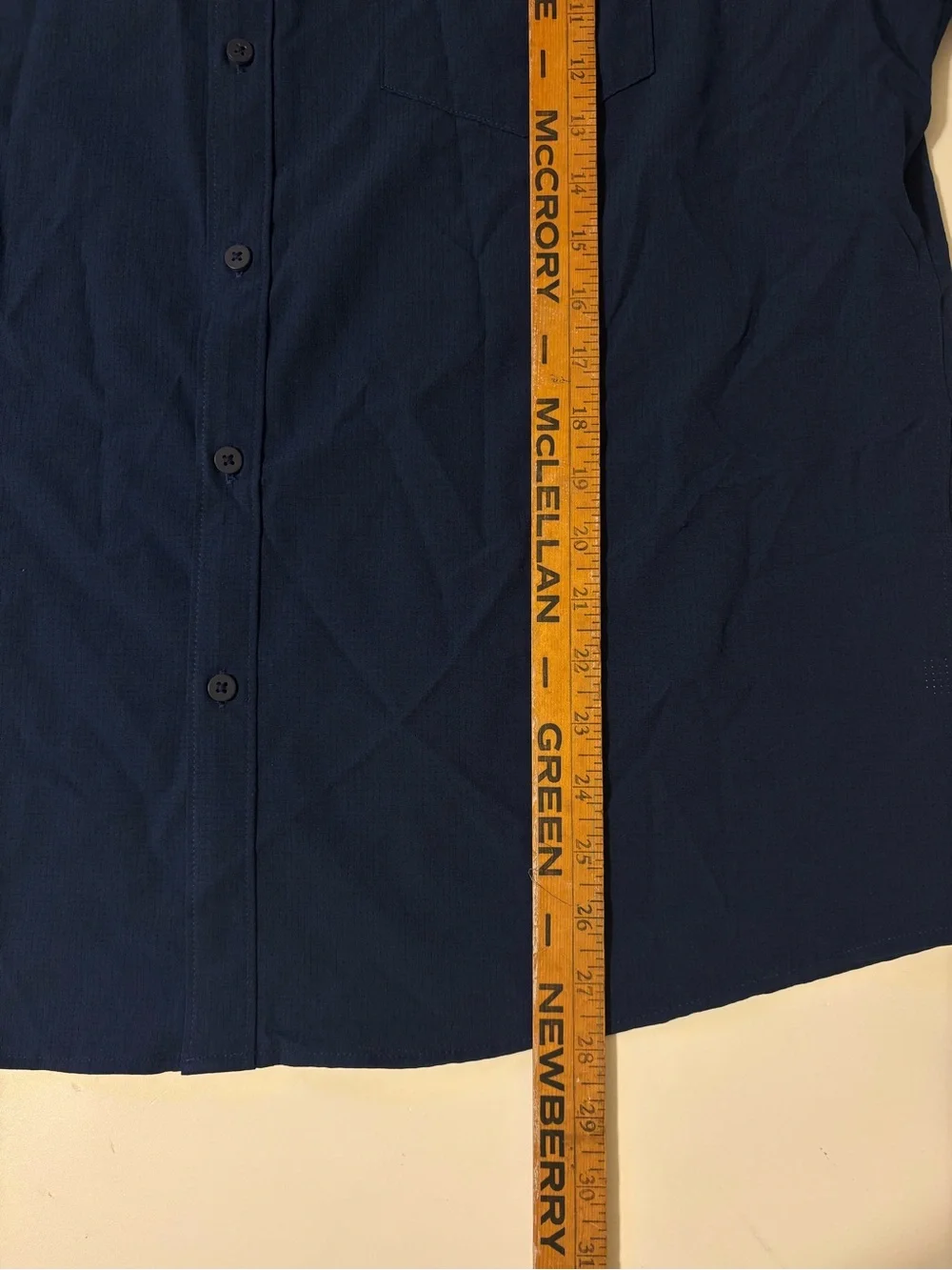 FLX Men's Short Sleeve Dress Shirt in Navy
